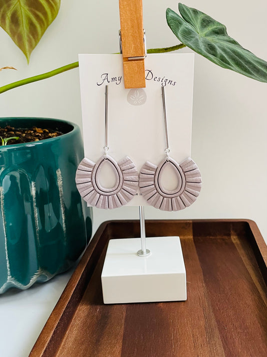 Boho style dangle(silver stud ear bar or wood stud)