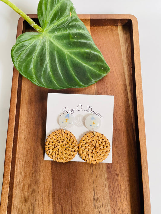 Hydrangea stud dangle