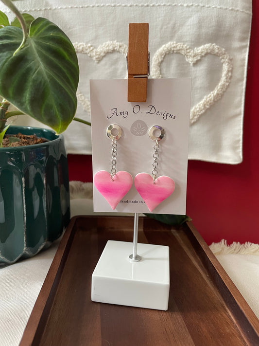 Pink heart dangle