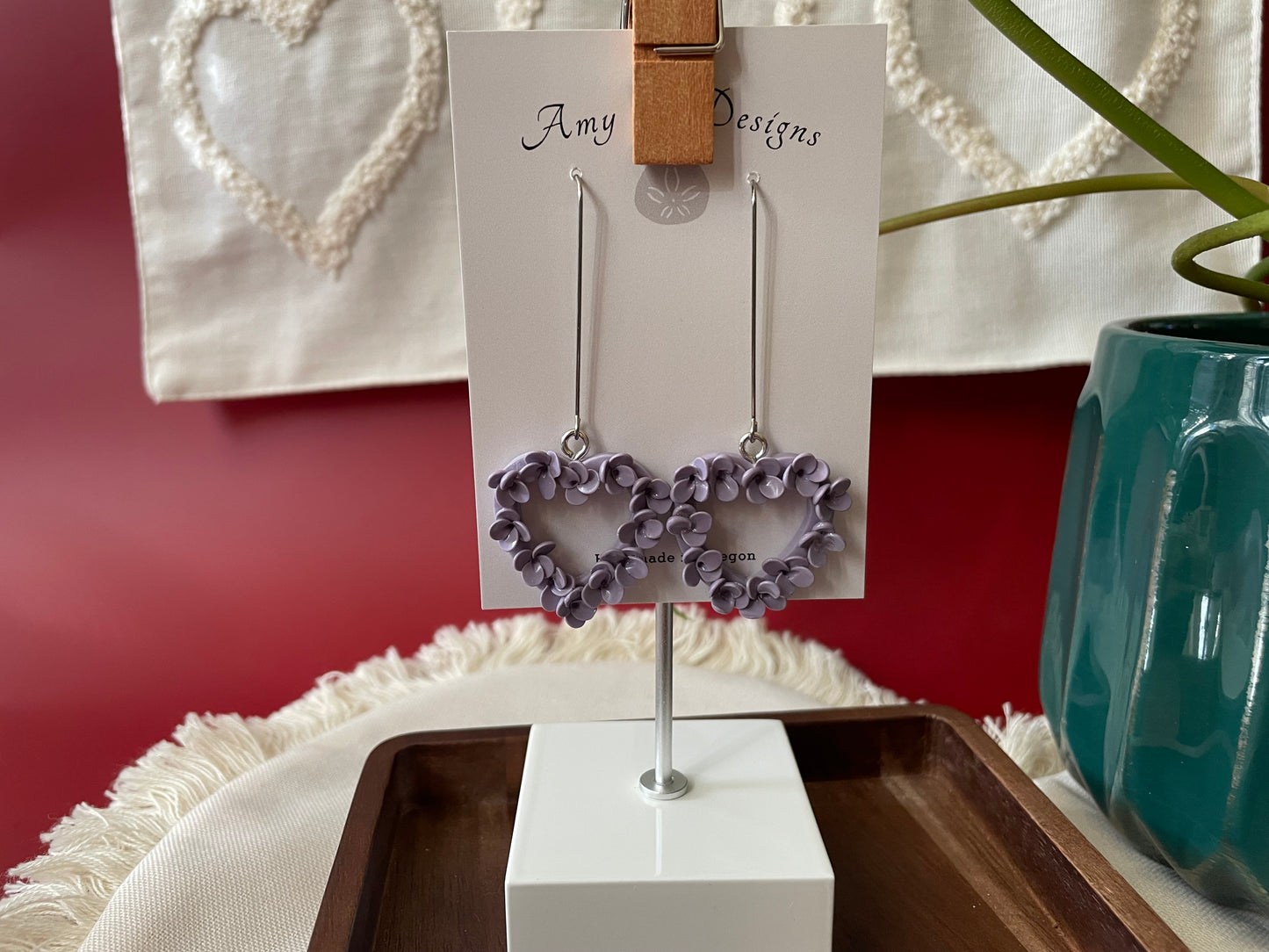 Purple Heart flower wreath