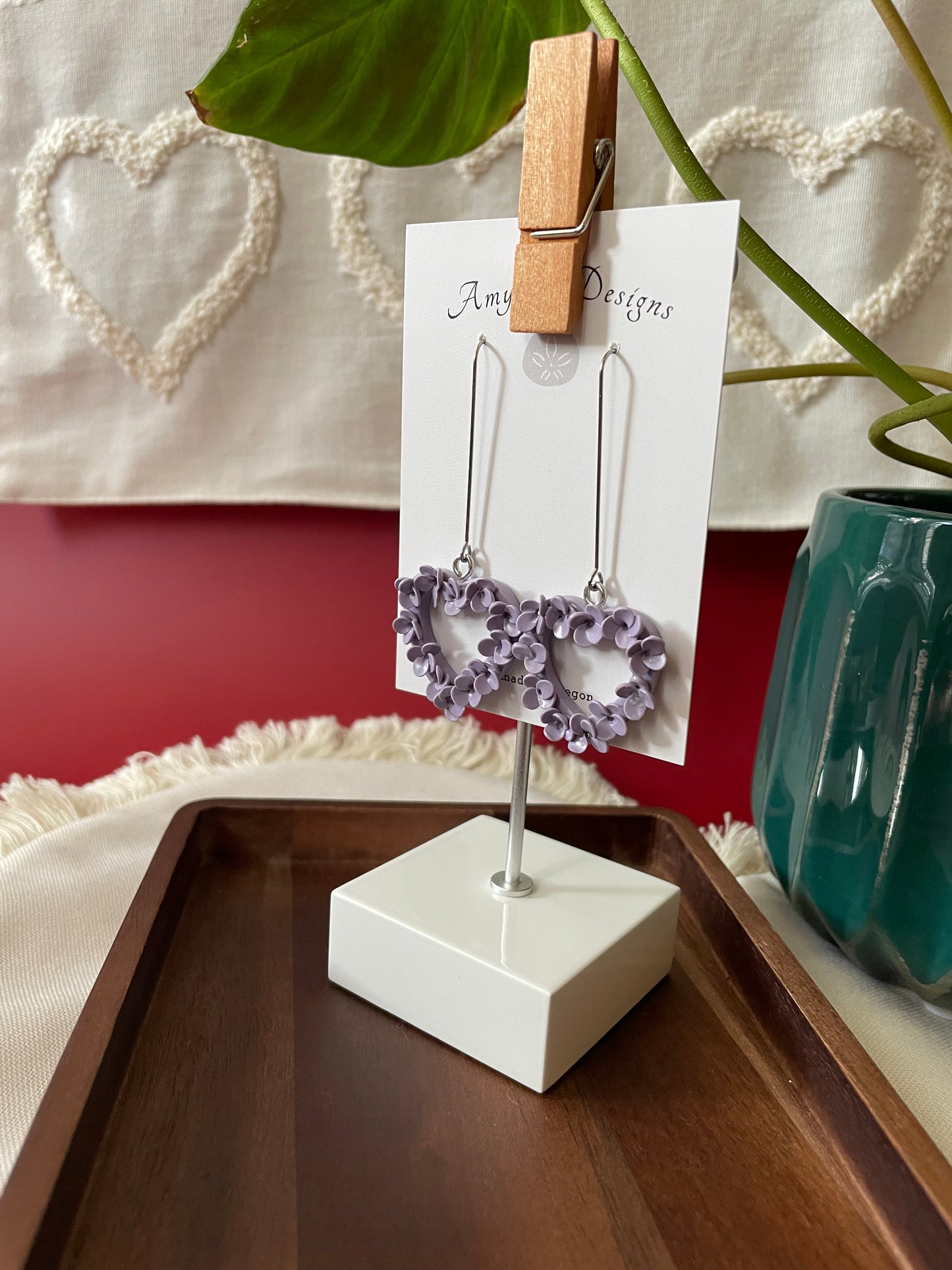 Purple Heart flower wreath