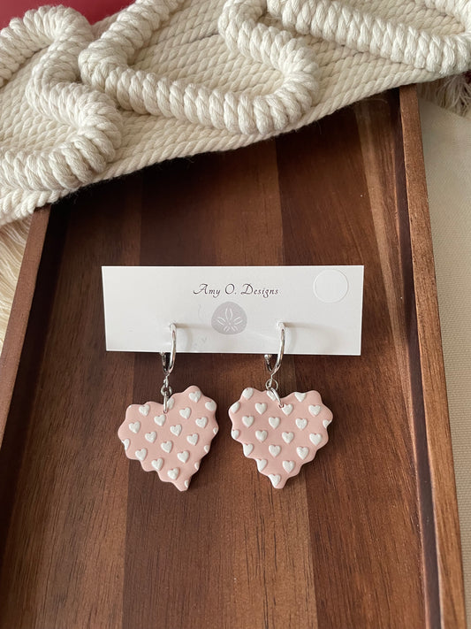Pink heart dangle