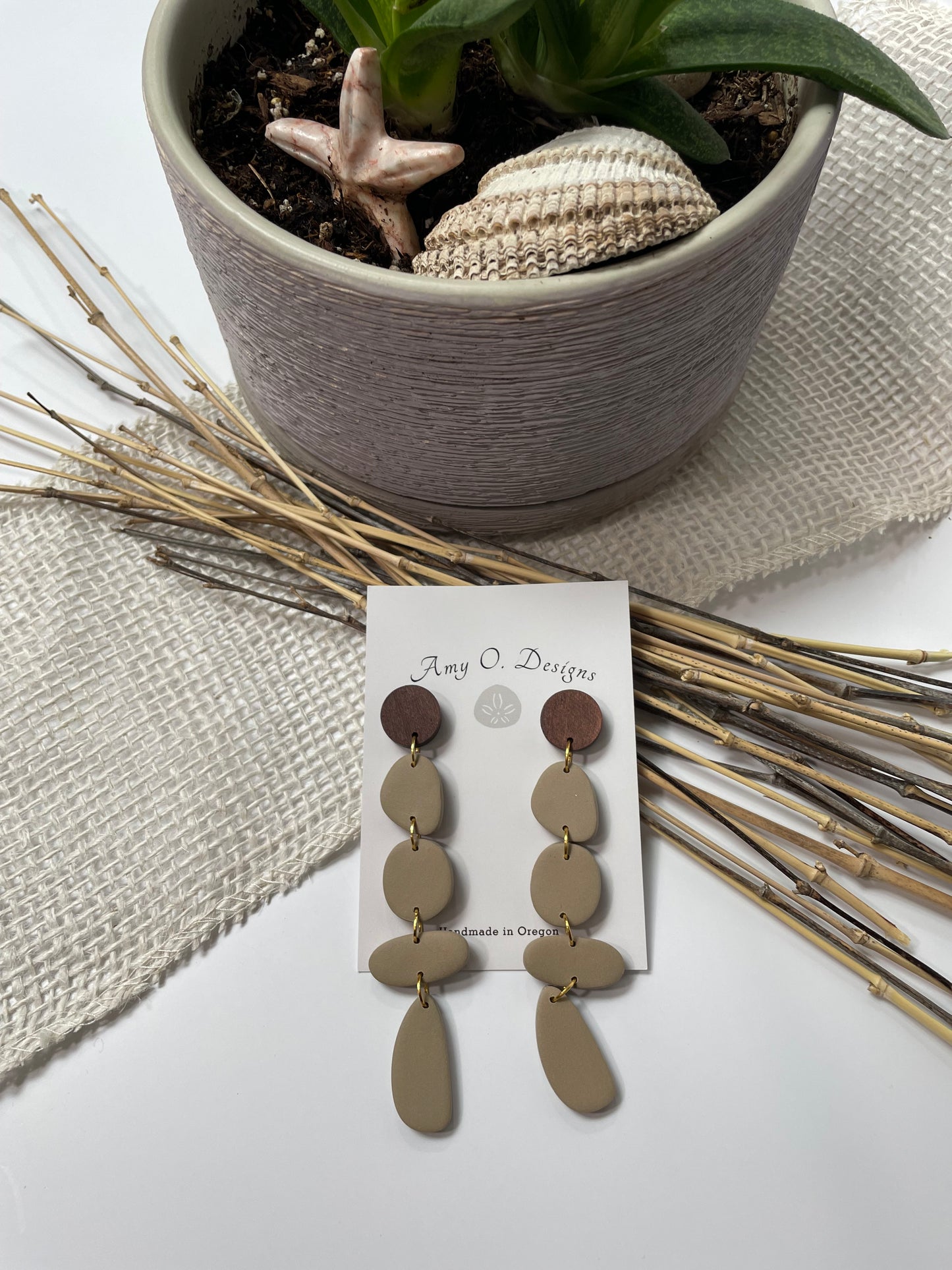 Pebble Dangles-Brown