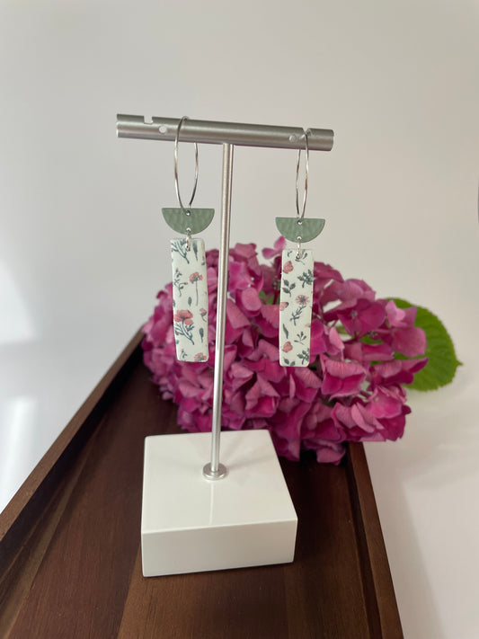 Minty floral dangle-2 options