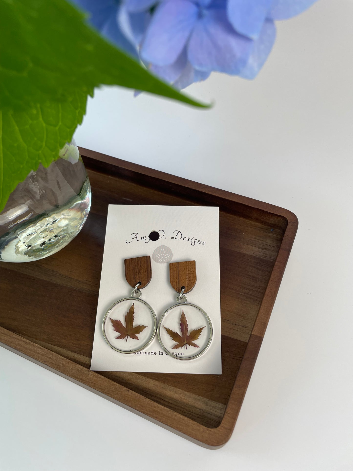 Japanese Maple pressed leaves-2 options