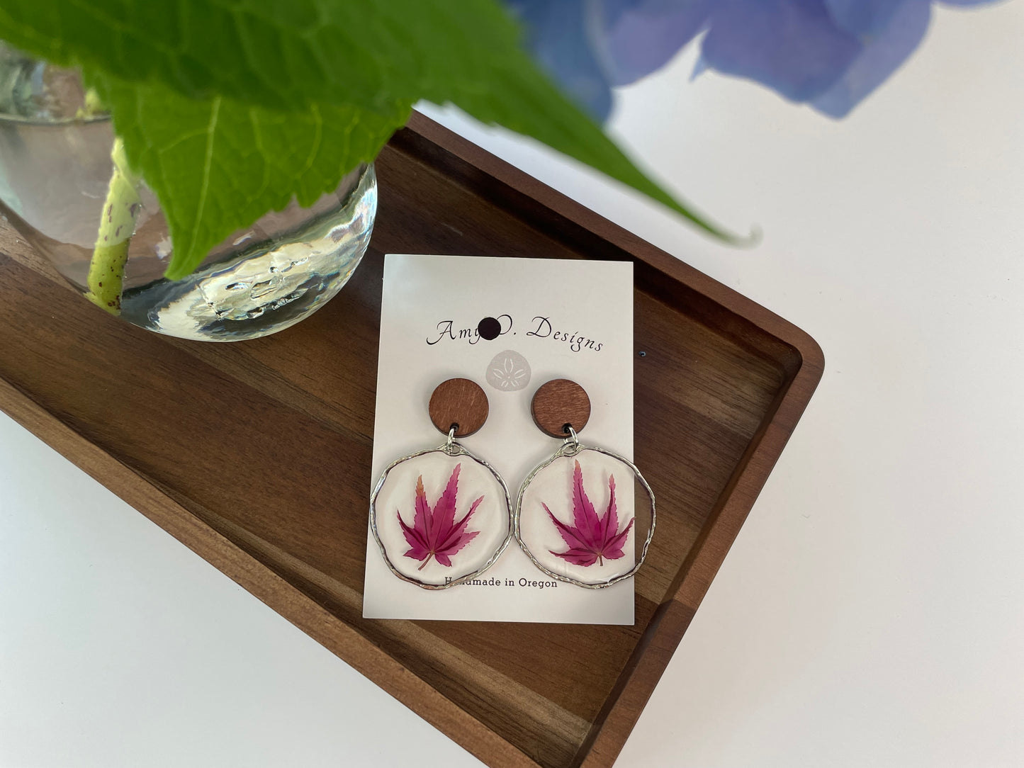 Japanese Maple pressed leaves-2 options