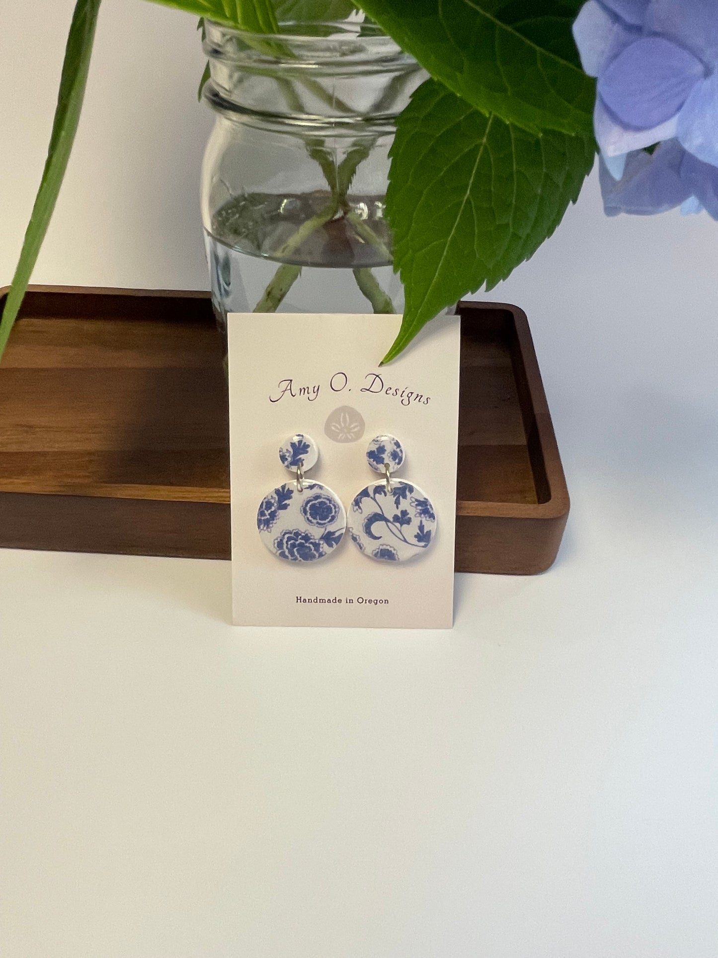 China pattern stud dangles-3 options