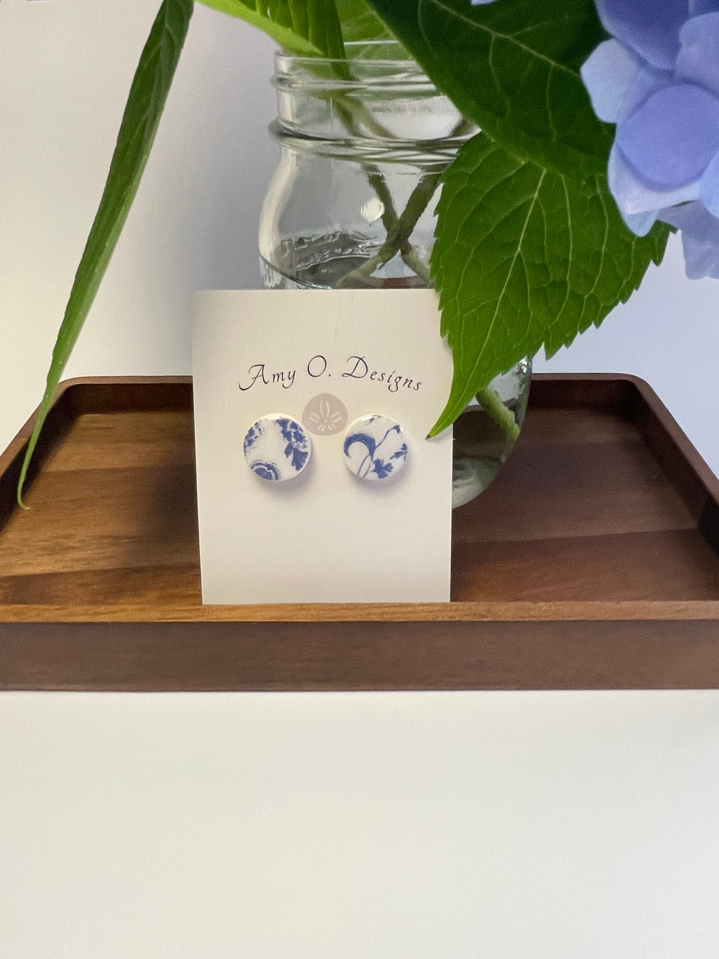 Blue china stud-2 options