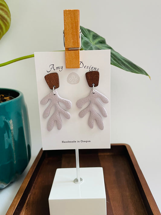 Coral stud dangle