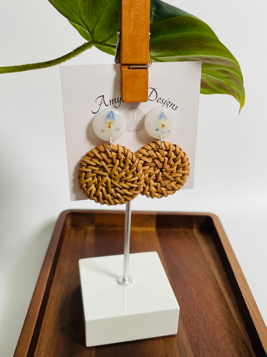 Hydrangea stud dangle