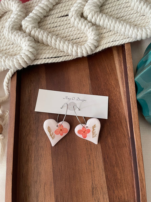 Pink heart dangle