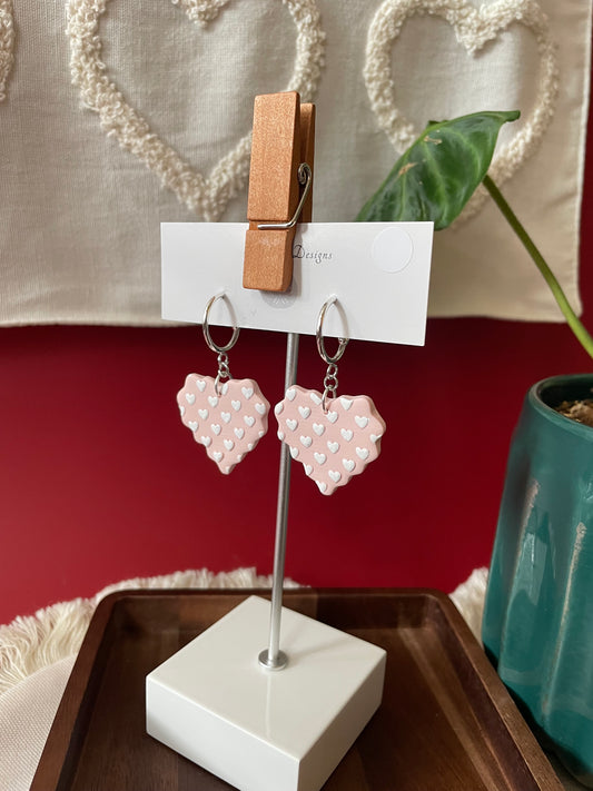 Pink heart dangle