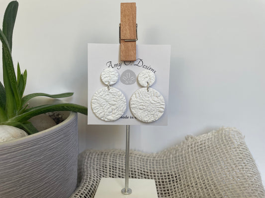 Textured white dangle