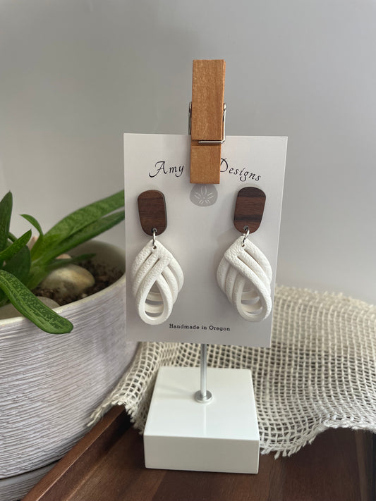 Leather effect dangle