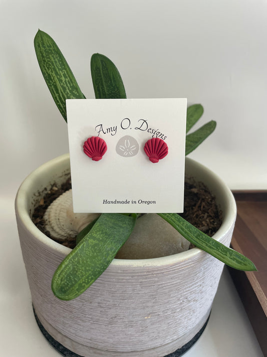 Clam shell studs-5 color options