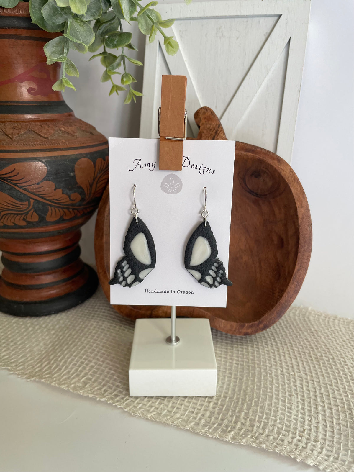Black 1/2 Skeleton Butterflies-Glow in the dark
